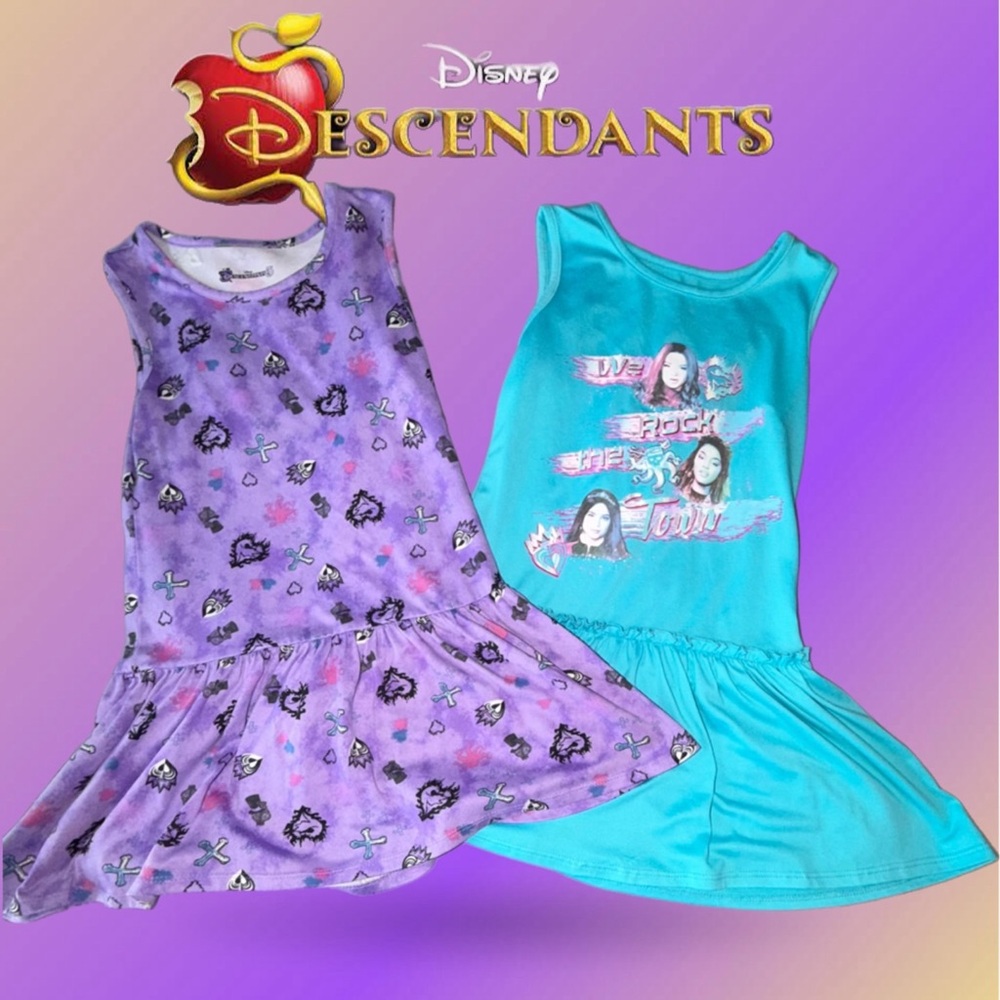 Bundle of 2 Disney Descendants tank dresses 6/6X